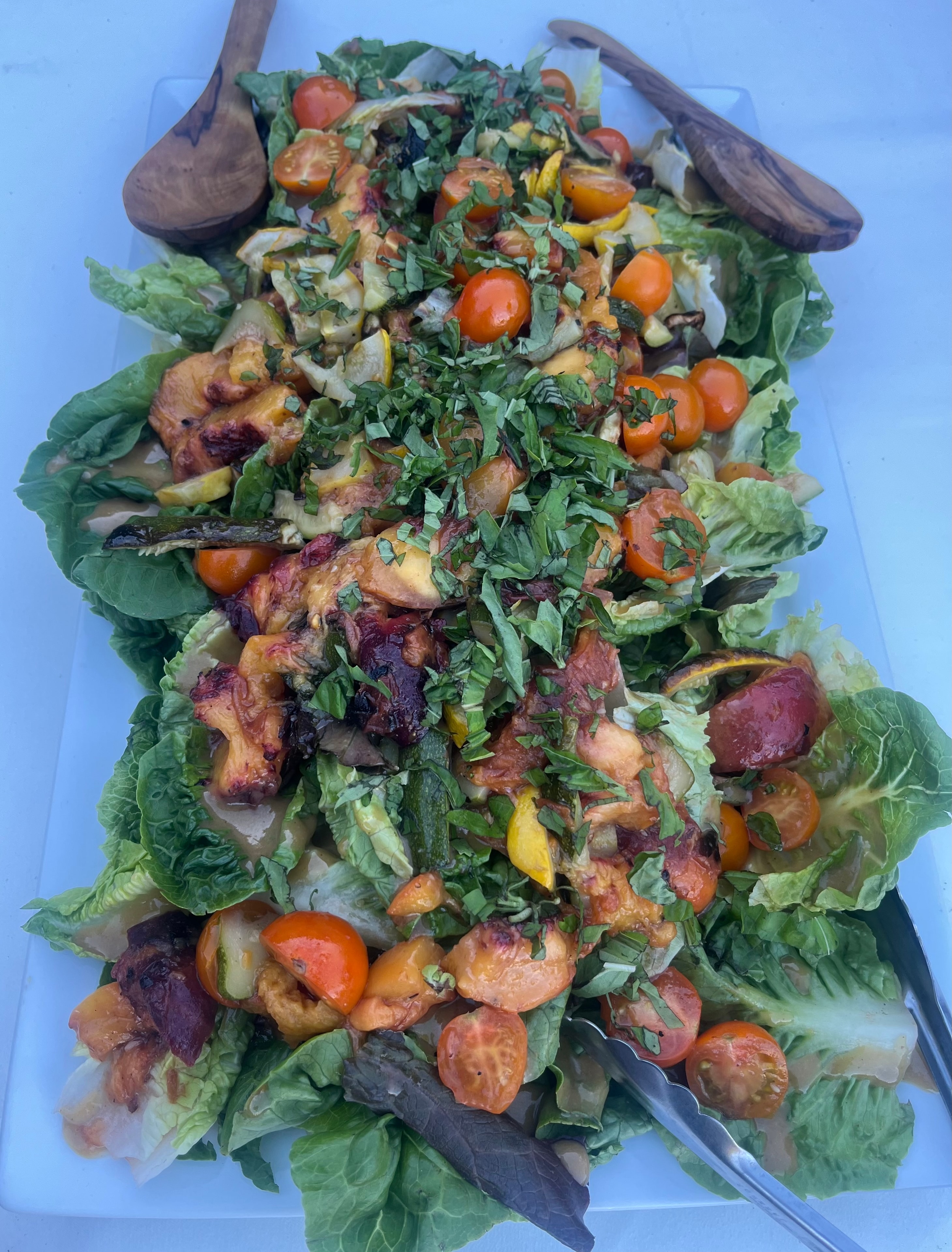 Roasted vegetable salad platter