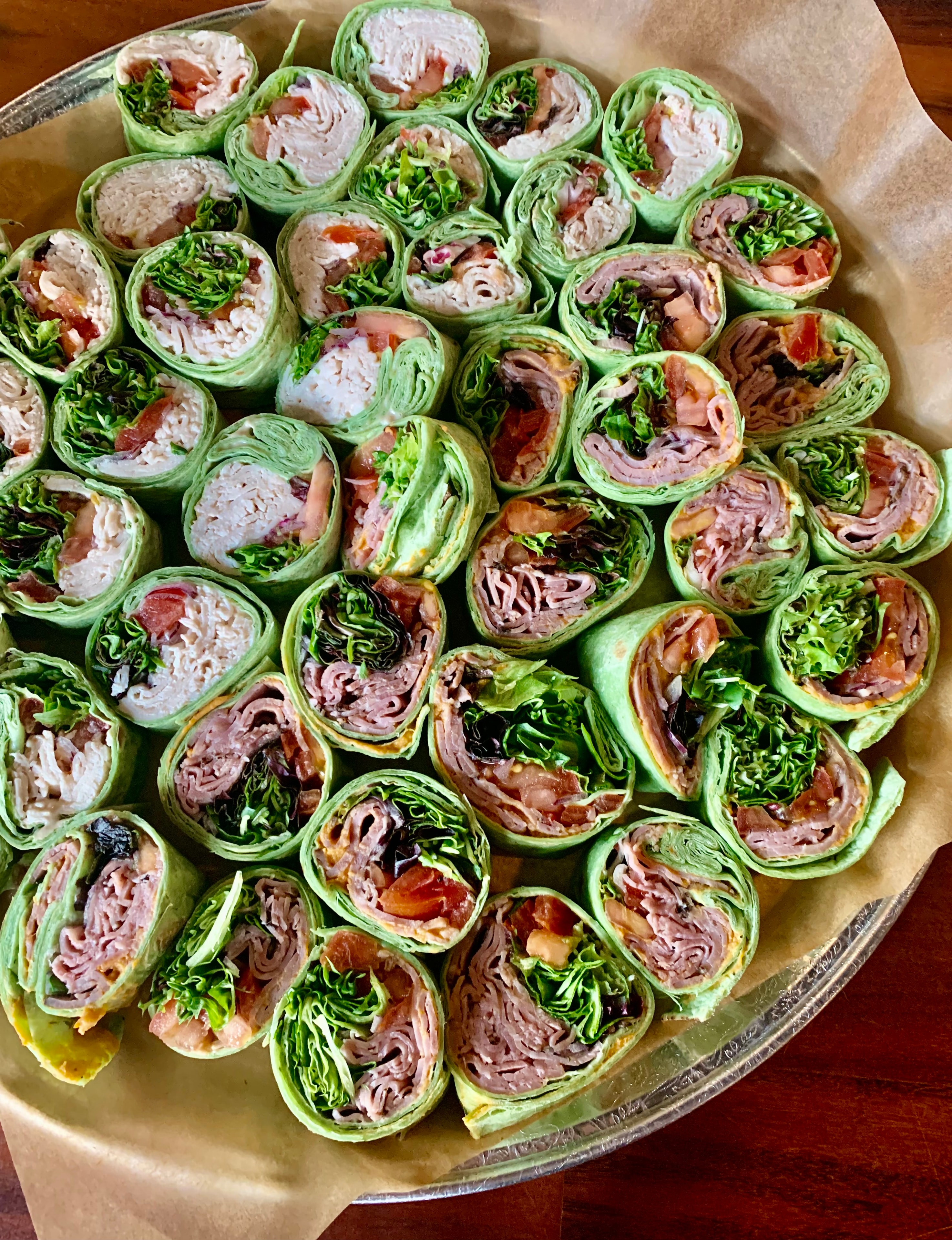 Catering buffet with fresh produce